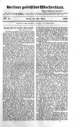 No 18, 30. April 1836