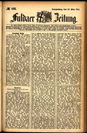 Ausgabe vom Donnerstag, den 12. Mai 1881.