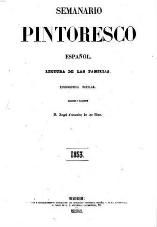 Semanario pintoresco español. 1853