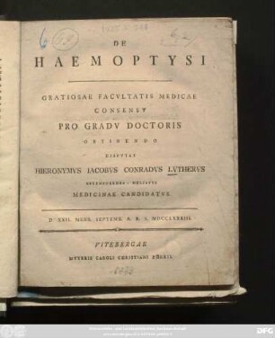 De Haemoptysi