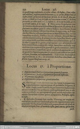 Locus 17. à Proportione