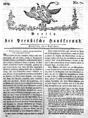 No. 71., 2. September 1809