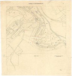 Fischer, Theodor; Rothenburg ob der Tauber; Generalbaulinienplan - Stadtplan