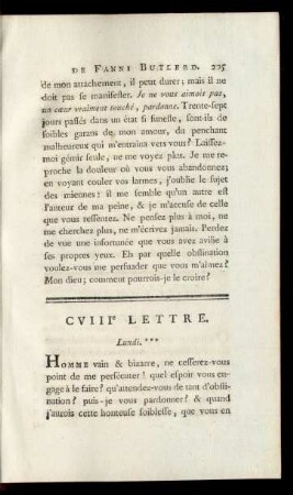 CVIIIe Lettre. Lundi.***