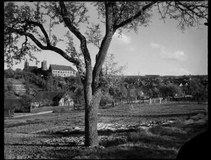 Külsheim Ortsansicht mit Schloss Külsheim von Nordwesten