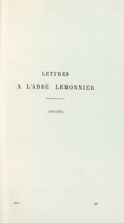 Lettres à l'abbé Lemonnier