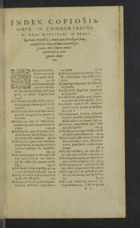 Index Copiosissimus in commentarios