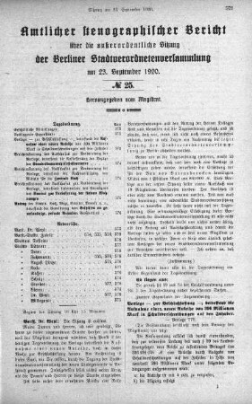 No. 25, 23. September 1920