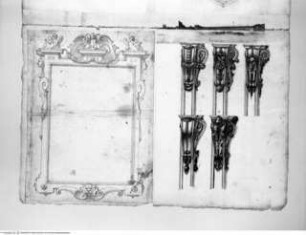 Album des Orazio Grassi, Studien von Konsolen für die Seitenportale der Fassade von S. Ignazio, Rom