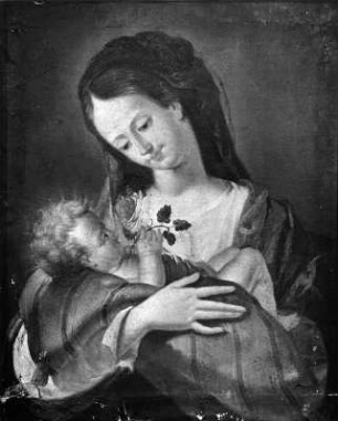 Maria mit dem Christuskind : Maria mit dem Christuskind. Gemälde (1651/1700?). Oberdorf (Obermaiselstein), Kapelle