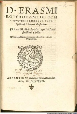 De constructione libellus : Gerardi Listrii de octo constructionis libellus