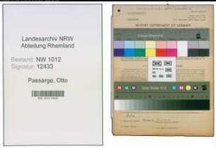Entnazifizierung Otto Passarge , geb. 24.04.1900 (Landwirt)