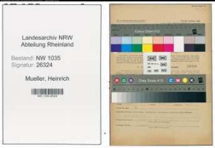 Entnazifizierung Heinrich Mueller , geb. 28.01.1905 (Arbeiter)