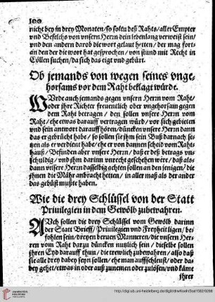 Ob jemands von wegen seines ungehorsams vor dem Raht