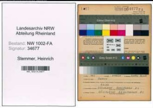 Entnazifizierung Heinrich Stemmer, geb. 15.01.1907 (Metzger)