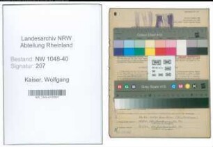 Entnazifizierung Wolfgang Kaiser , geb. 12.03.1913 (Beamter)