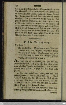 Sechste Vermahnung