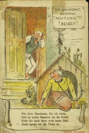 Ein & Ausgang verbothen. !Achtung!!!! Beisst!
