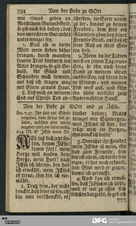 Von der Liebe zu Gott und zu Jesu.
