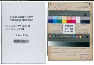 Entnazifizierung Fritz Holler , geb. 19.08.1900 (Arbeiter)