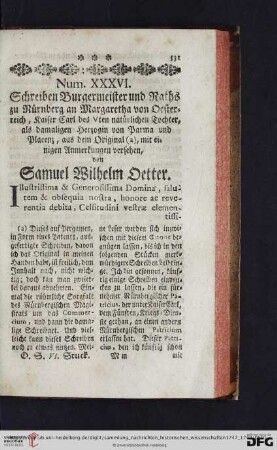 Num. XXXVI