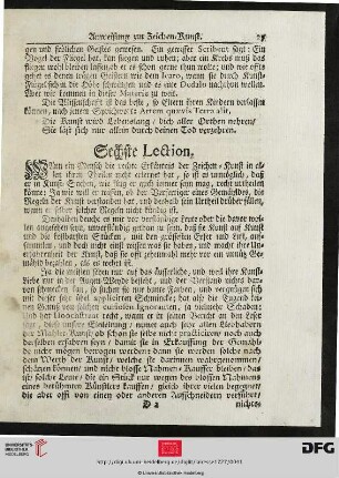 Sechste Lection