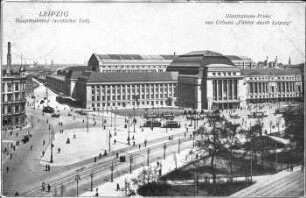 Leipzig: Hauptbahnhof (westlicher Teil) ; Illustrations-Probe aus Urbans "Führer durch Leipzig"