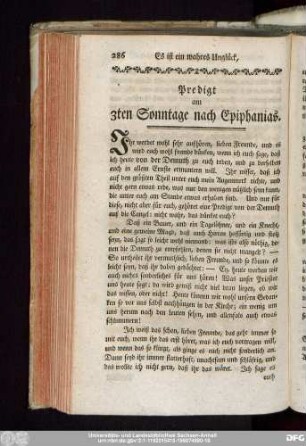 Predigt am 3ten Sonntage nach Epiphanias.
