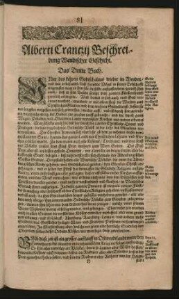 Alberti Crantzii Beschreibung Wendischer Geschicht. Das Dritte Buch.