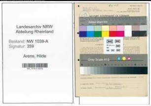 Entnazifizierung Hilde Arens , geb. 30.06.1918 (Lehrerin)