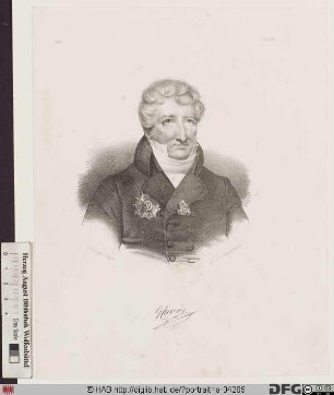 Bildnis (Jean-Léopold-Nicolas-Frédéric genannt) Georges Cuvier (1820 baron)