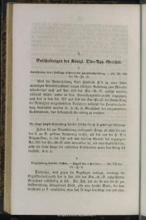 X. Entscheidungen des Königl. Ober-App.Gerichts