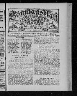 Sonntagsblatt für Minden und das Wesergebiet : evangelisches Heimatblatt der Kirchenkreise Minden und Vlotho