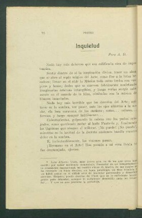 Inquietud