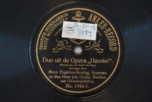 Duo uit de Opera "Hamlet" : (Twijfel aan het Licht der Zon) / [A. Thomas]