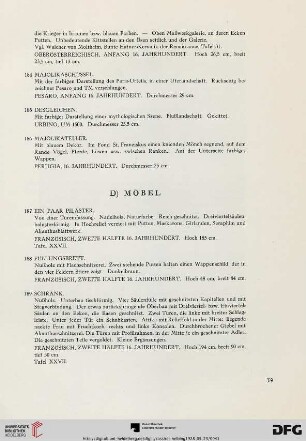 D) Möbel (Nr. 187-196)