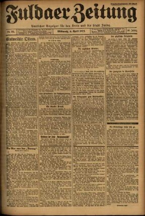 Ausgabe vom Mittwoch, den 04. April 1923.