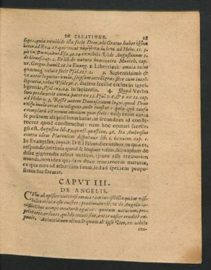 Caput III. De Angelis.