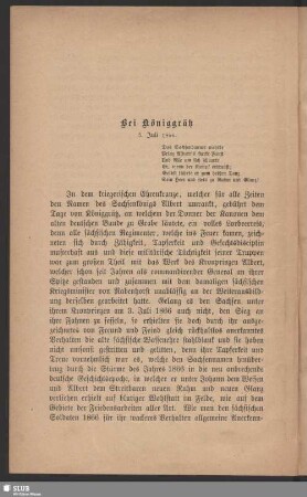 Bei Königgrätz