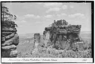 Schrammstein. Vorderes Raubschloss. Sächsische Schweiz