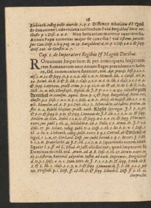 Cap.2. de Imperatore Regibus et Magnis Ducibus.