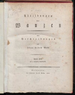 Abbildungen der Wanzen : mit Beschreibungen