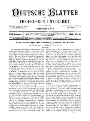 Einige Bemerkungen über Erziehung, Unterricht und Schulen : (Fortsetzung)