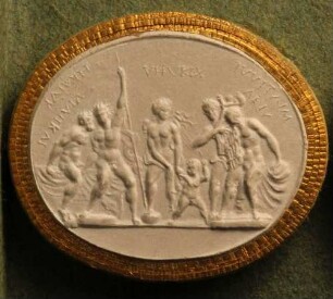 Bacchus, Venus mit Cupido, Herkules, Apollo und Pan (Daktyliothek, Erstes Mythologisches Tausend)