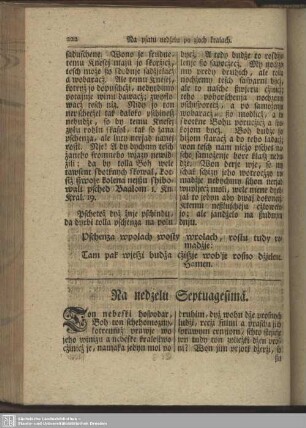 Na nedźelu Septuagesimä