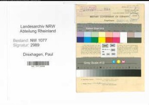 Entnazifizierung Paul Drexhagen , geb. 18.12.1893 (Angestellter)