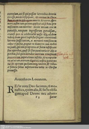 Articulus 32. Louanien.