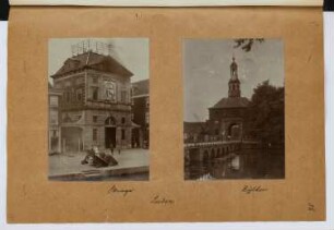 Waage, Leiden. Zijltor, Leiden: Ansichten (aus: Skizzen- und Fotoalbum 27)
