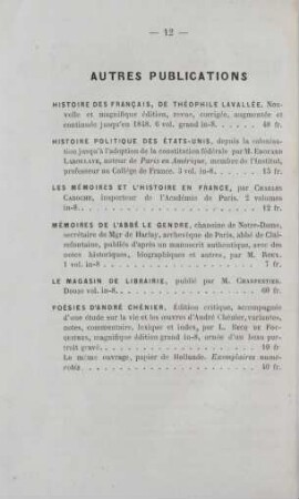 Autres publications
