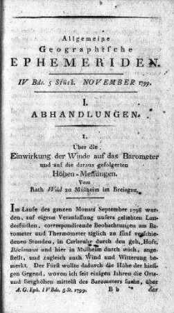 5. Stück November 1799